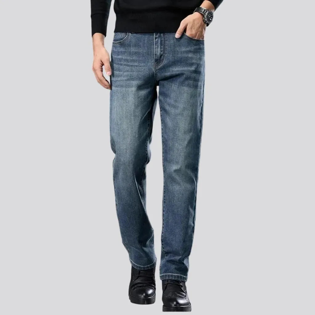 Elastic fit retro jeans for men