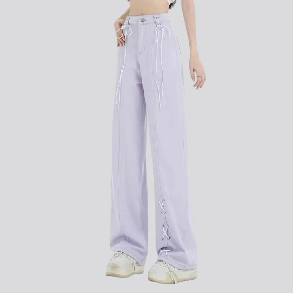 Y2k violet-hue jeans
 for ladies