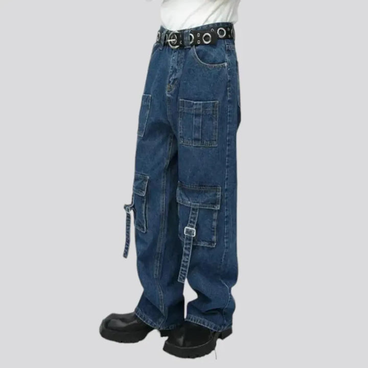 Boho style baggy jeans for men