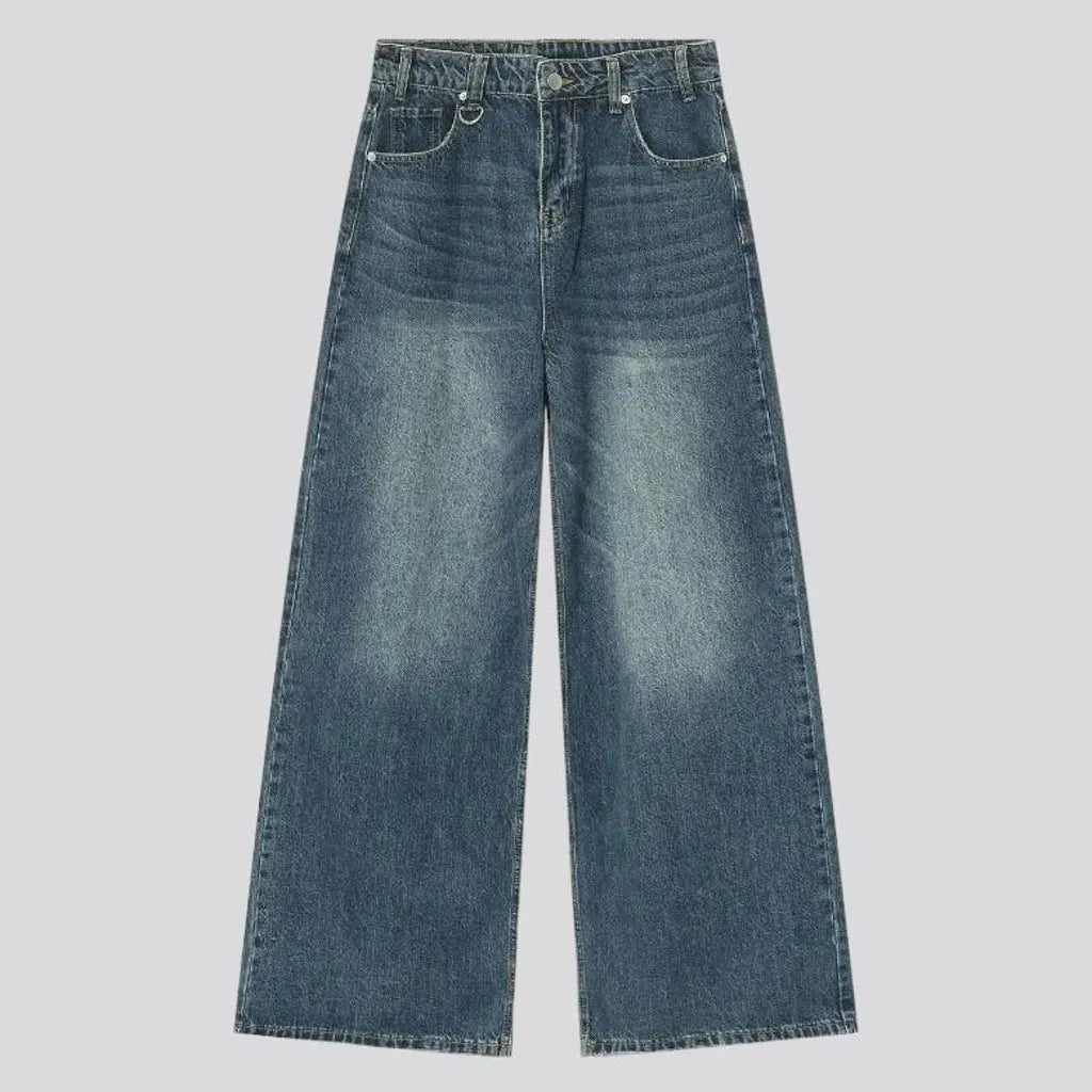 Baggy men's aged jeans