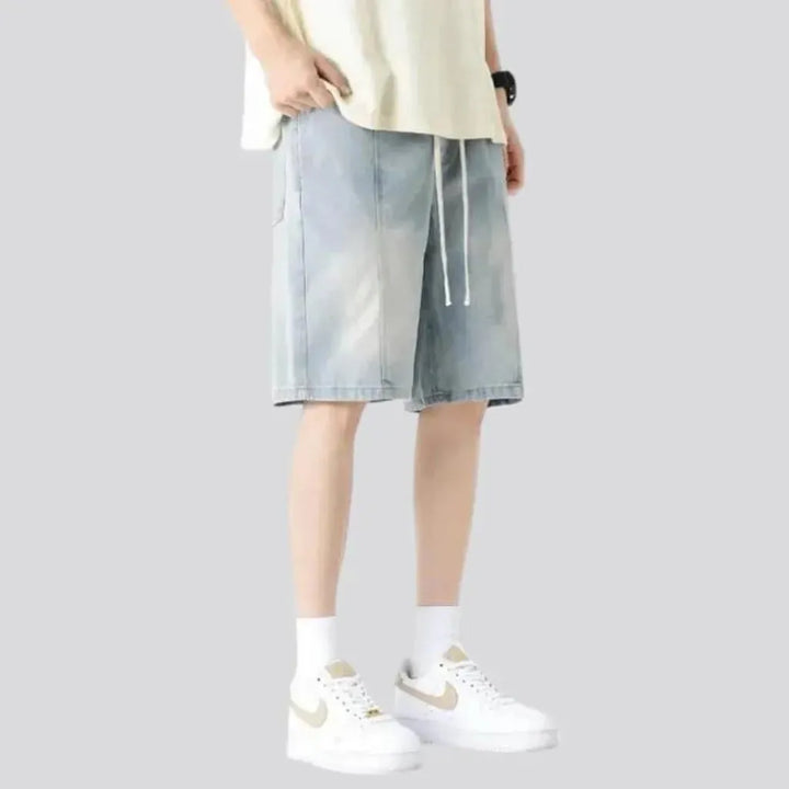 Fashion high-waist men's jean shorts