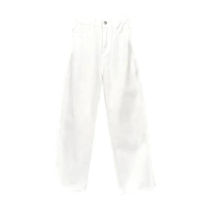 High Rise Women's Jeans Pants - White