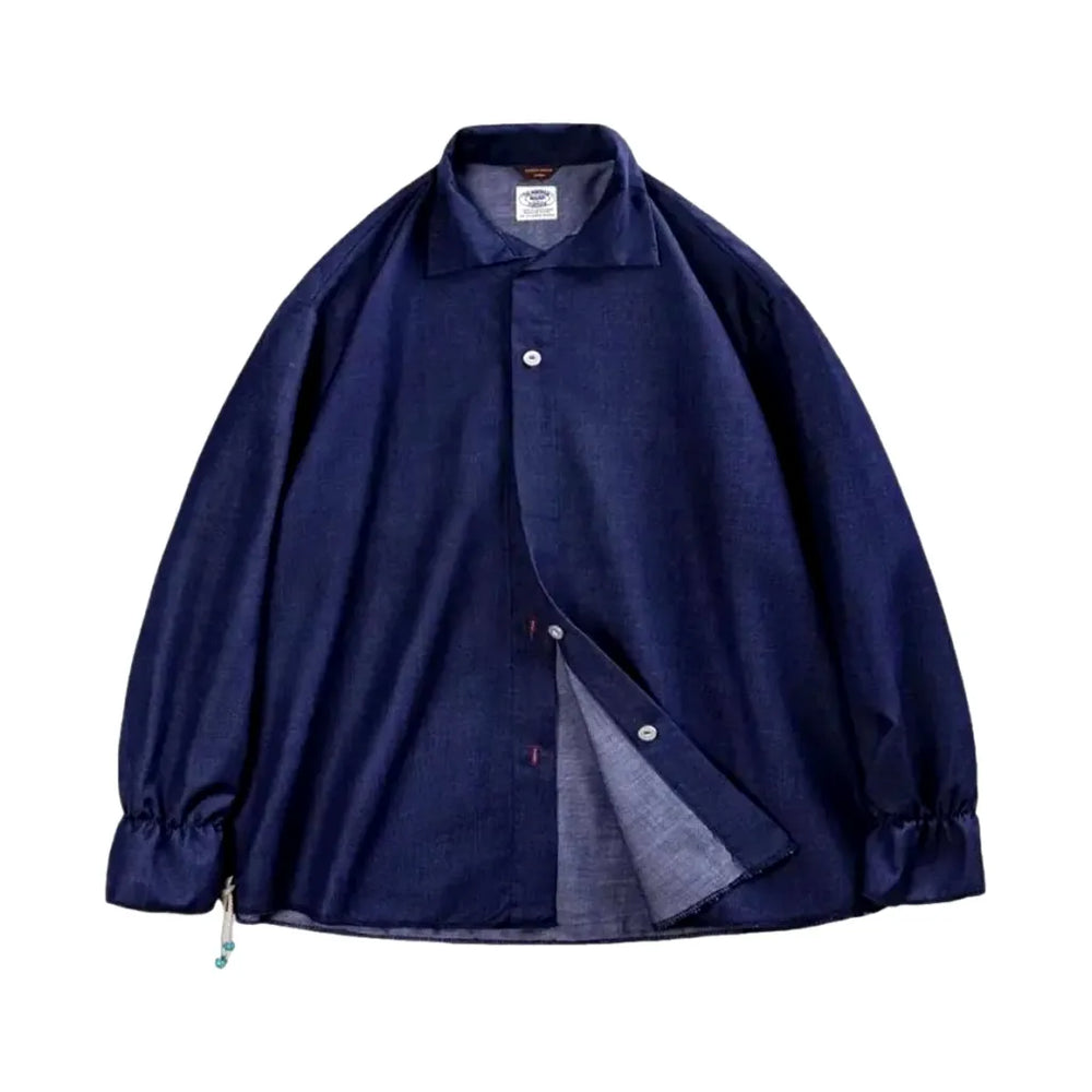 Dark Wash Men's Jean Shirt - Dark Blue