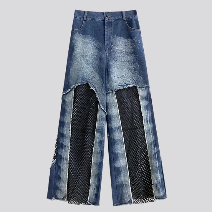 Boho style distressed jeans for women