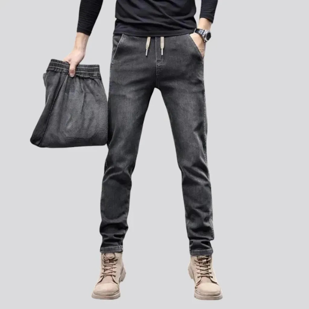 Stylish slim men's denim joggers