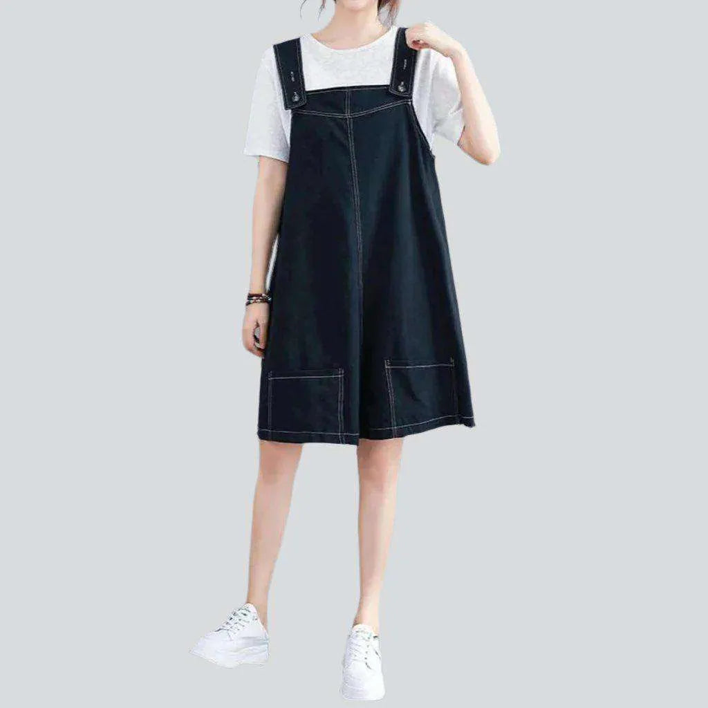 Baggy women's denim overall