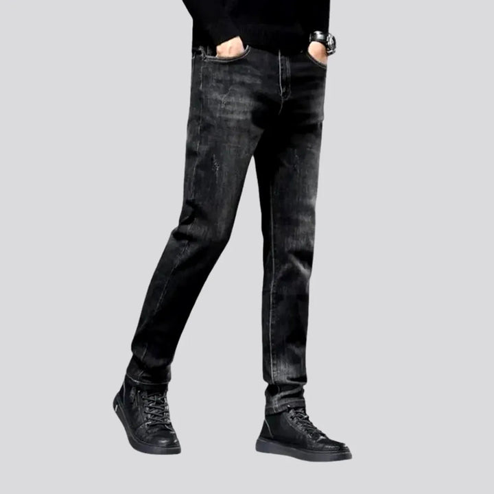 Elastic Dark Padded Jeans for Men | Jeans4you.shop