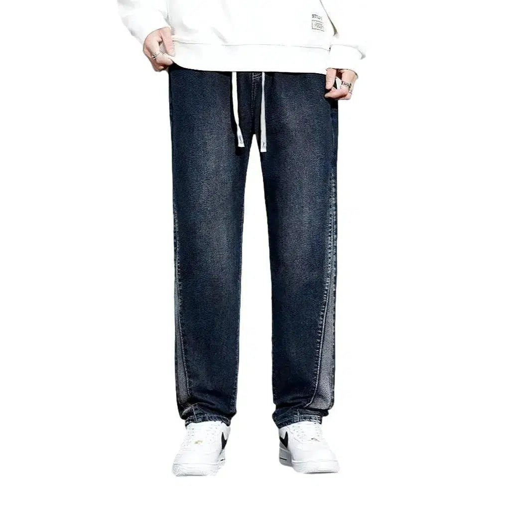 Elevated waistline baggy jeans