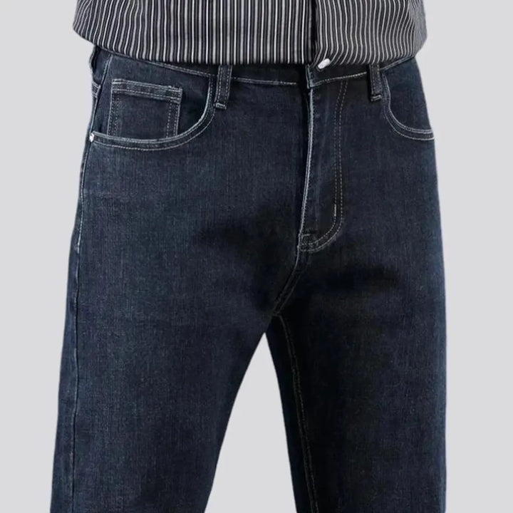 Stretchable high rise men's jeans