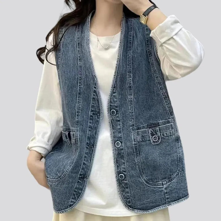 Vintage women's jeans vest