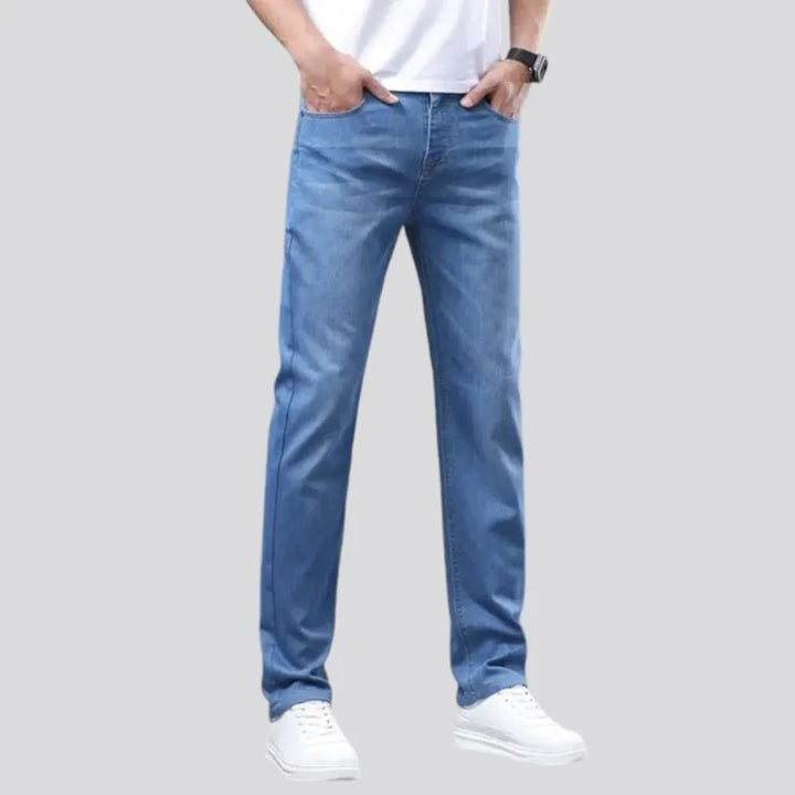 Classic casual sanded jeans for men