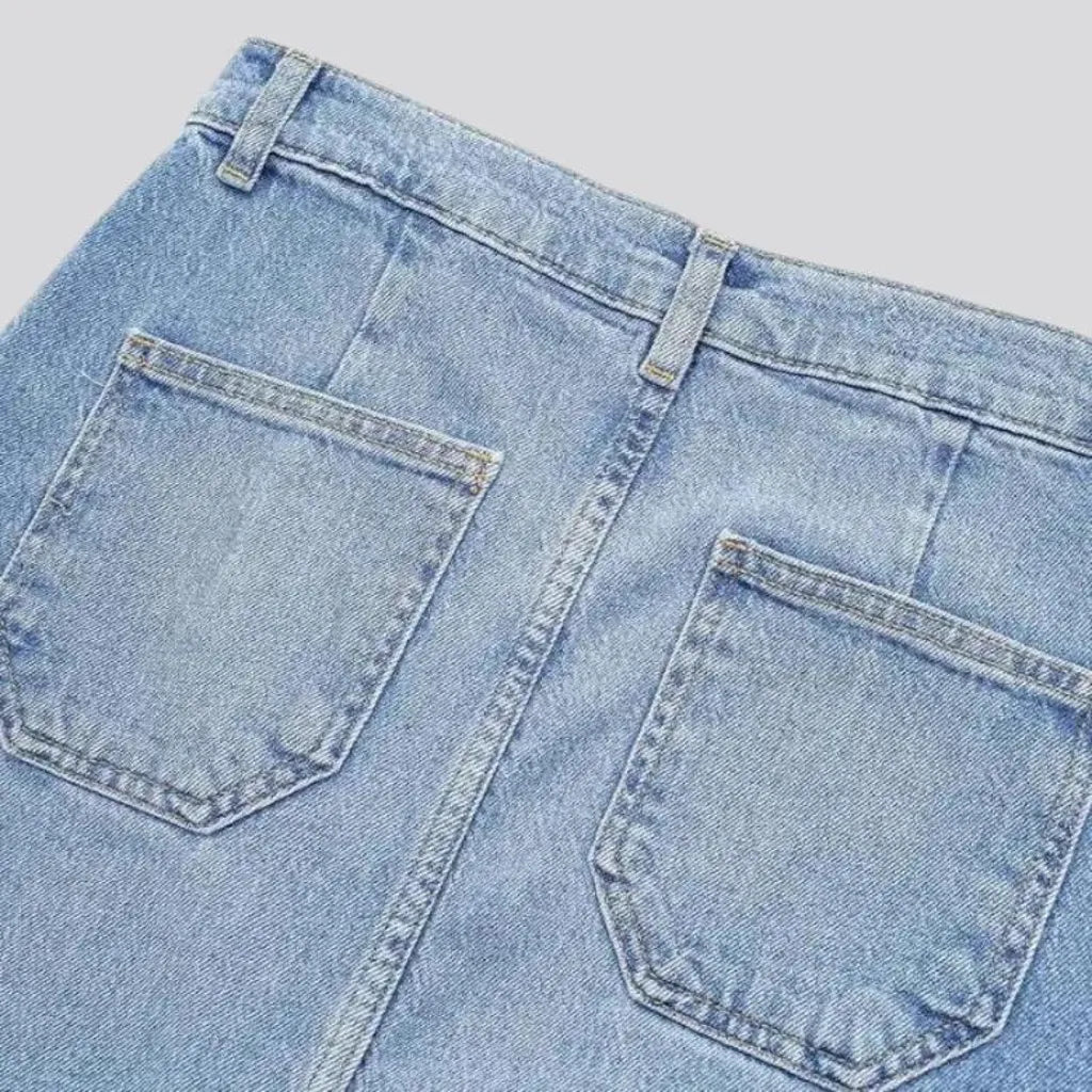 Lightweight 90s casual denim skirt