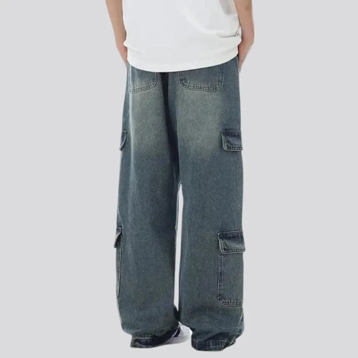 Faded lines jeans for men