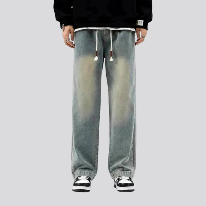 Faded Wash and 90s Style Men's Denim Joggers | Jeans4you.shop