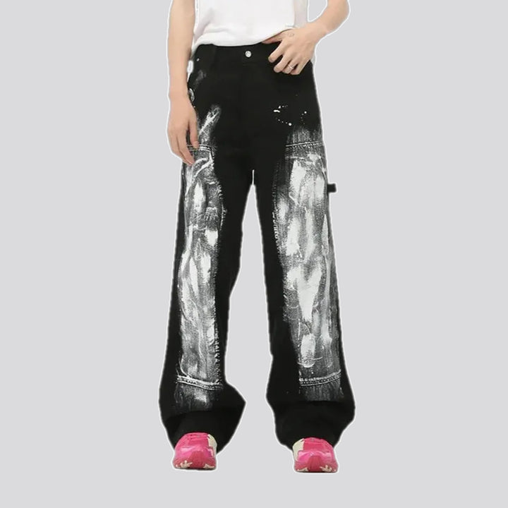 Fashion Baggy Fit Artistic Men's Jean Pants | Jeans4you.shop