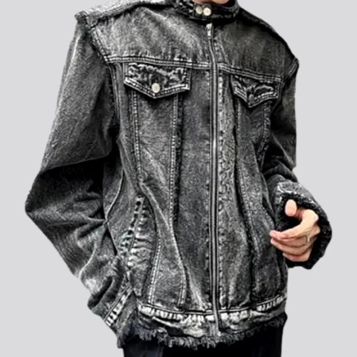 Fashion Raw Hem Fit Men's Denim Jacket | Jeans4you.shop