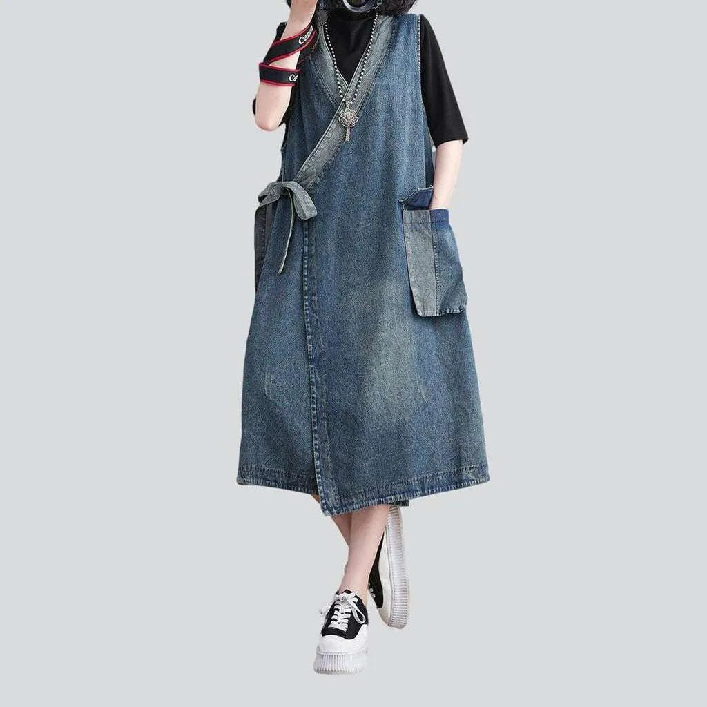 Fashionable asymmetric denim dress | Jeans4you.shop