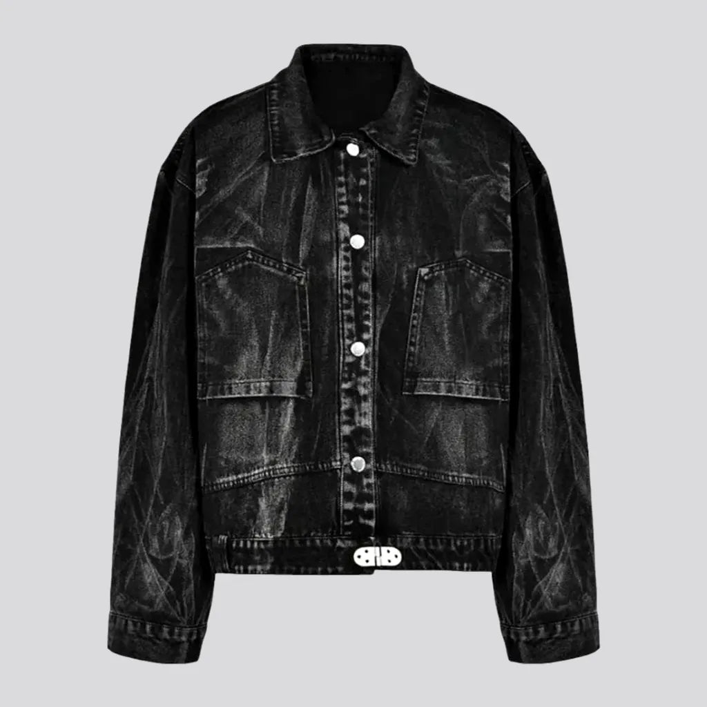 Fashionable Grunge Retro Denim Jacket for Women | Jeans4you.shop