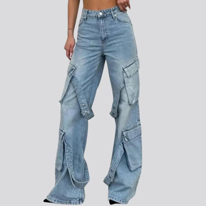 Fashionable light pattern women's jeans