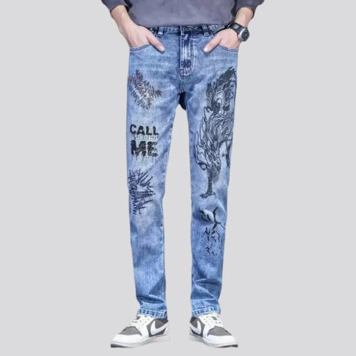 Slim fit fashion men's jeans