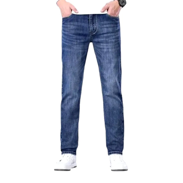 High Rise Tapered Men's Jeans - Blue