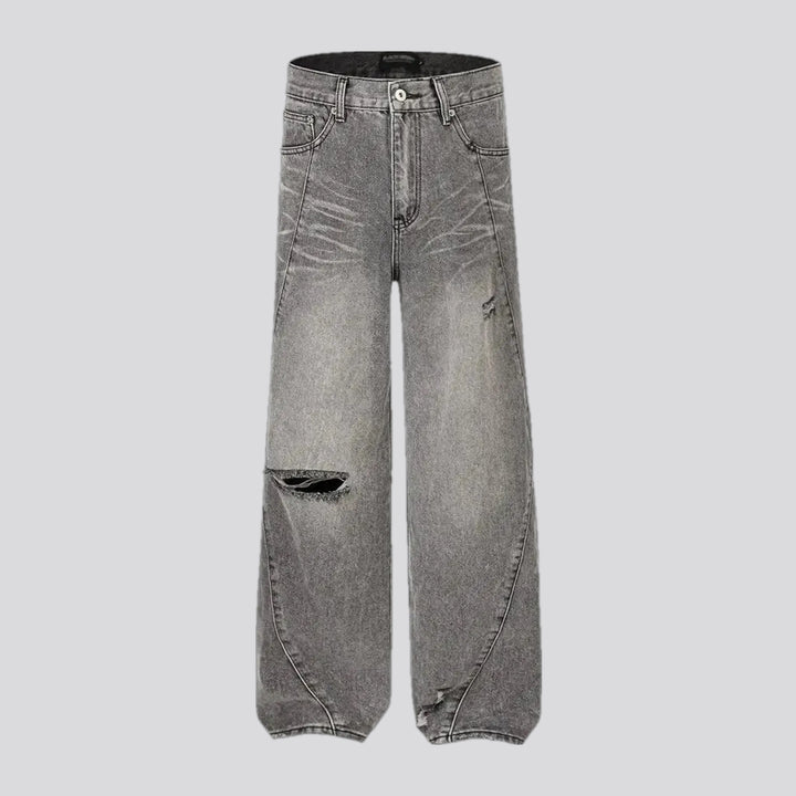 Grunge Mid-rise Stylish Baggy-fit Men's Jeans | Jeans4you.shop