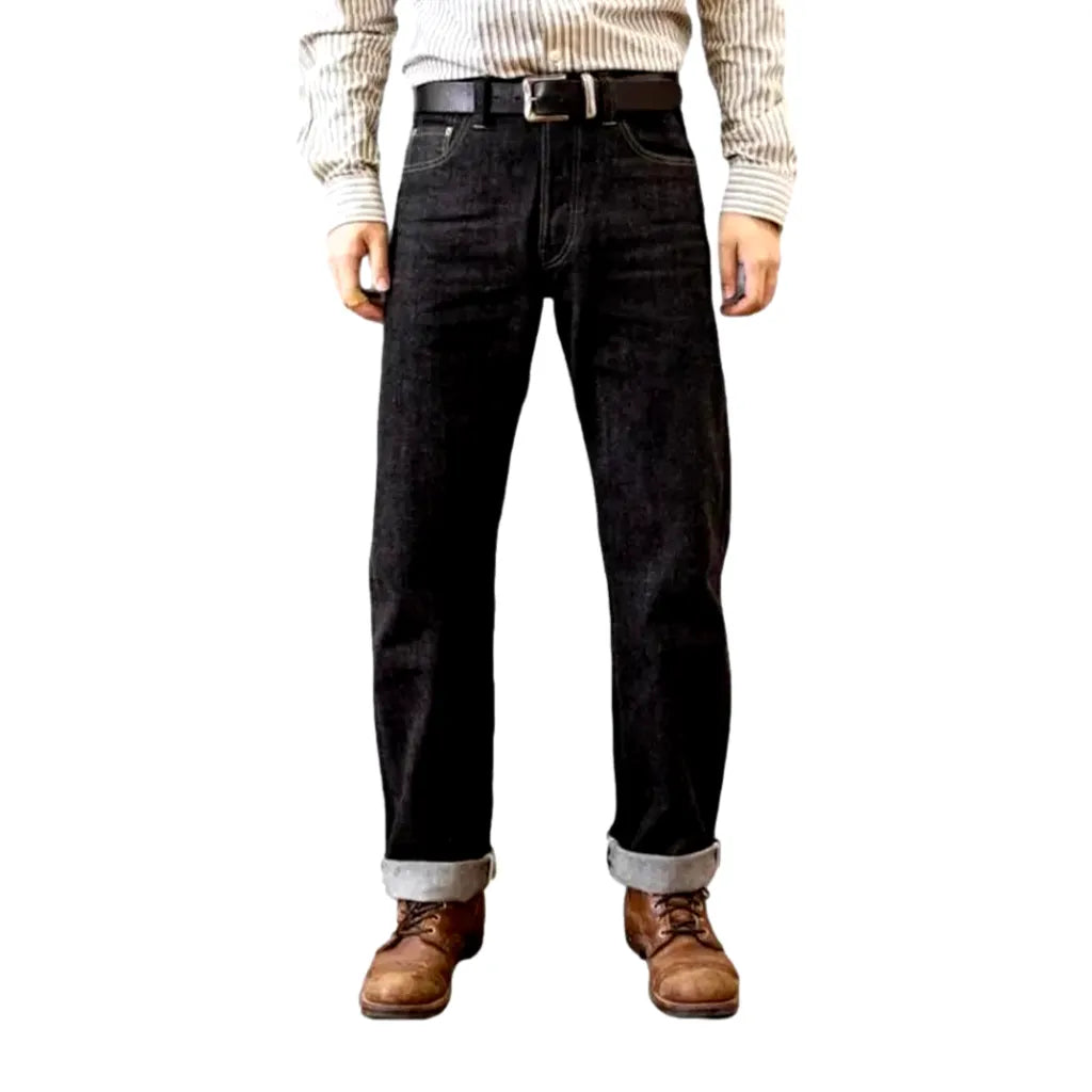 Heavyweight selvedge jeans
 for men