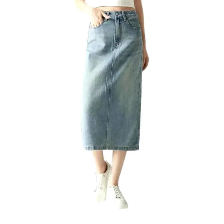 High-waist fashion jean skirt
 for women