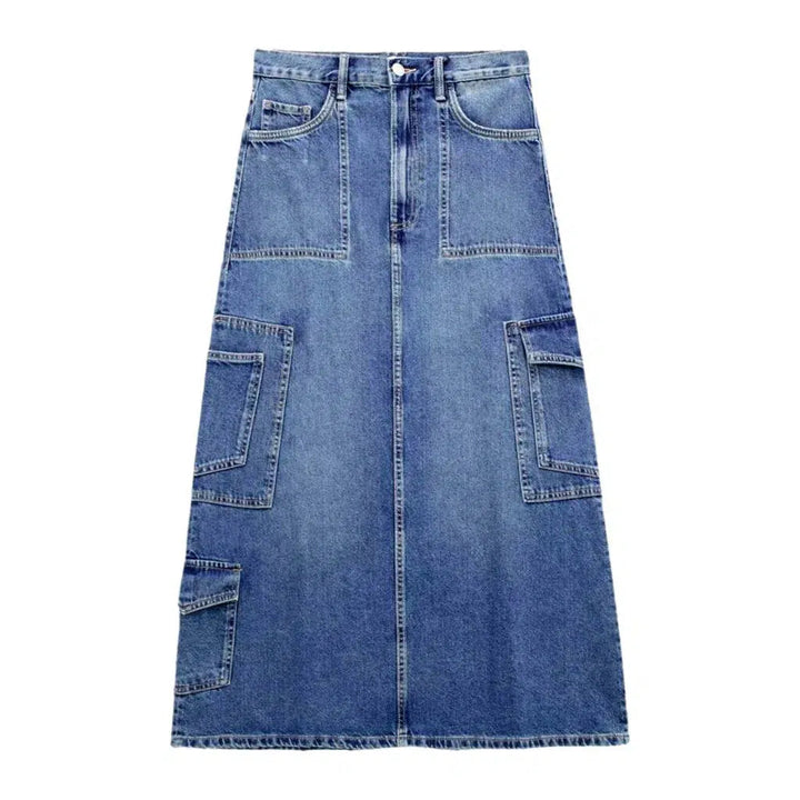 High-waist jean skirt
 for ladies