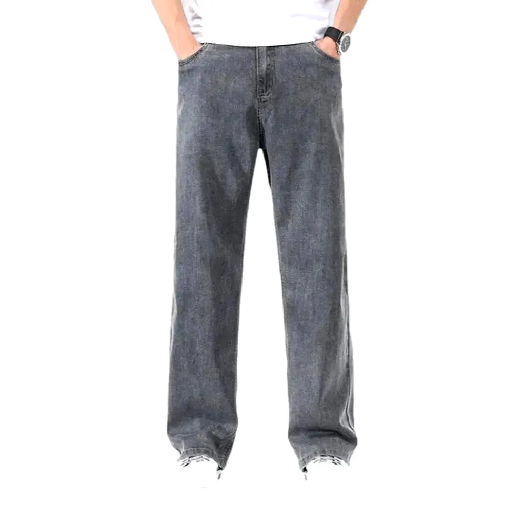 High-waist men's ultra-thin jeans