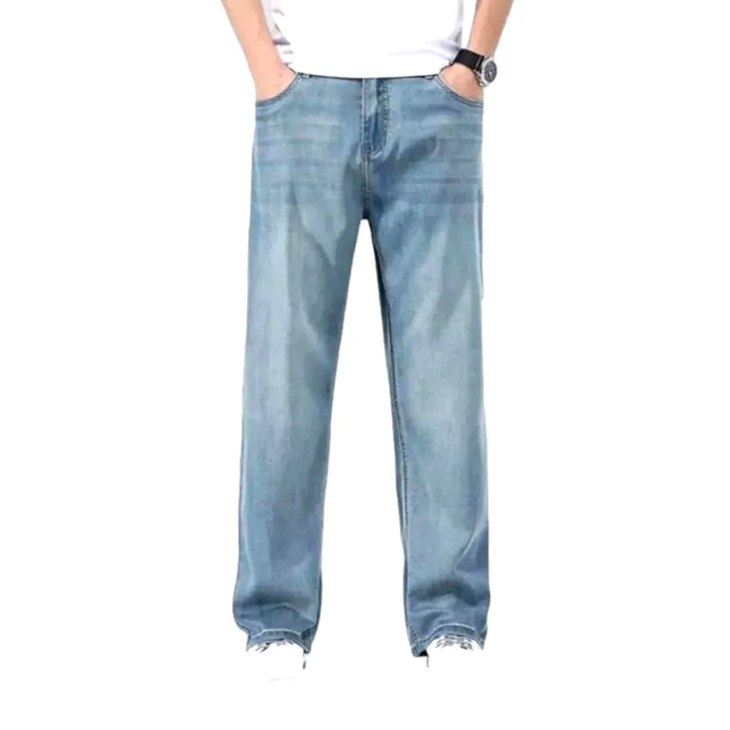 High-waist men's ultra-thin jeans