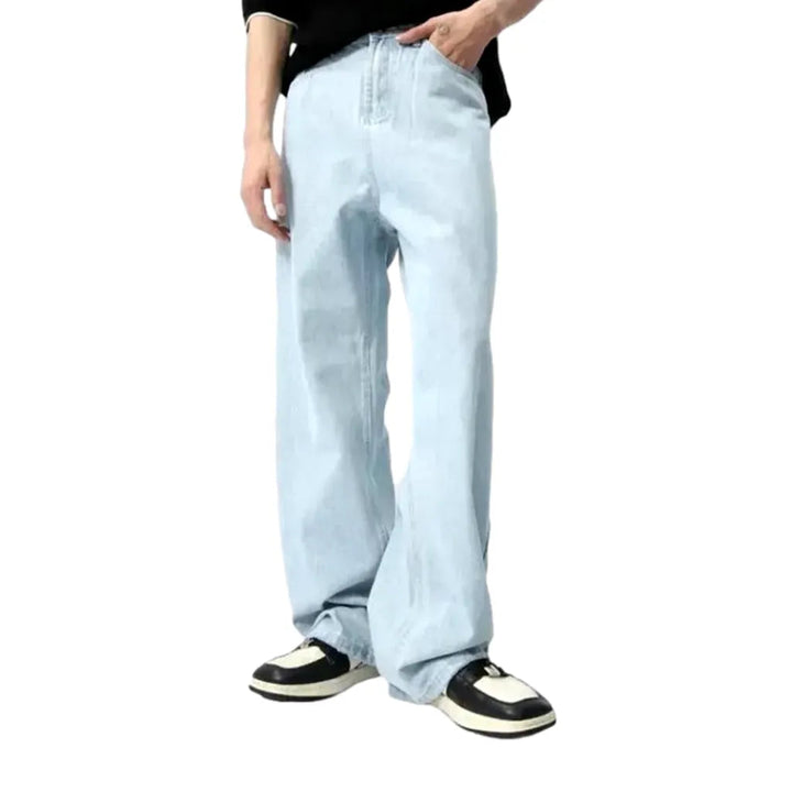 High-waistline men's jeans