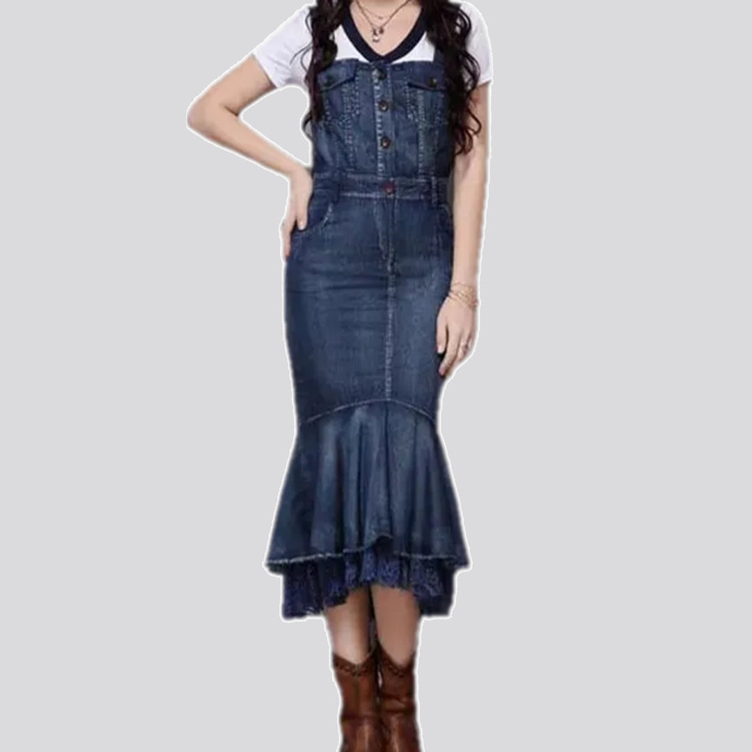 Layered Fashion Jeans Dress | Jeans4you.shop