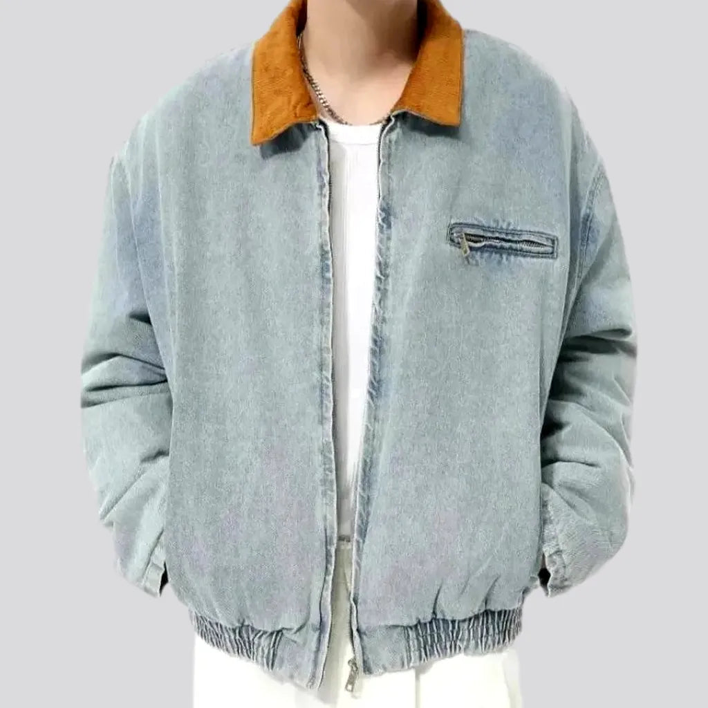 Light Stonewashed Casual Men's Jean Jacket | Jeans4you.shop