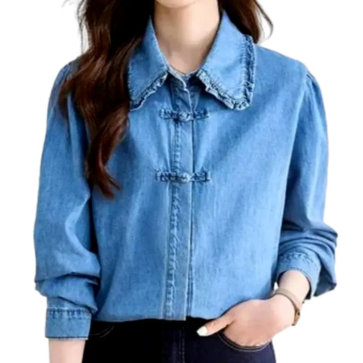 Loose jean shirt
 for ladies