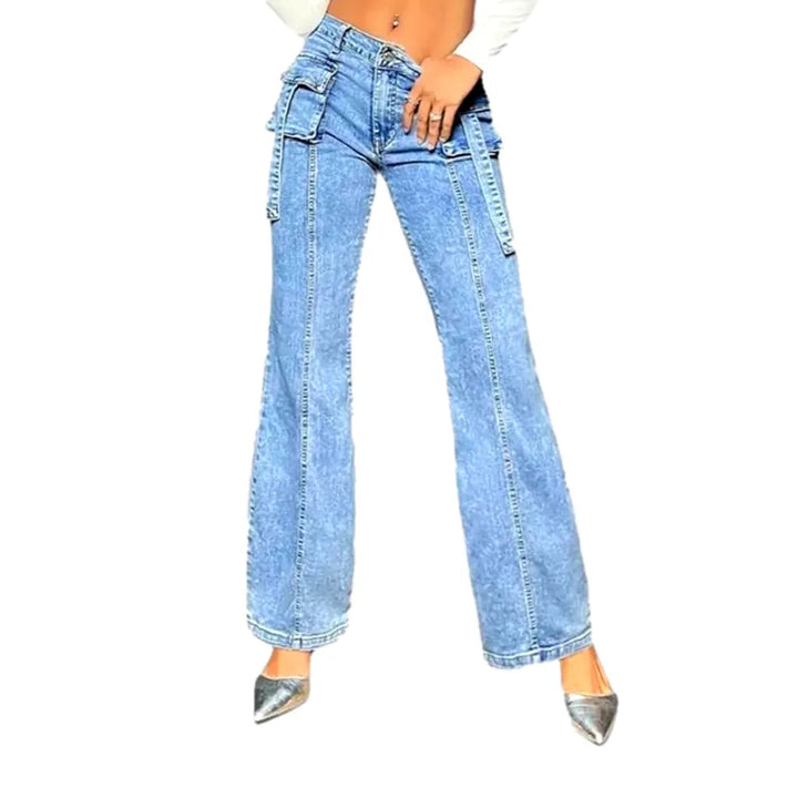 Low-waist women's vintage jeans