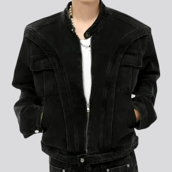 Medium Length Boho Style Men's Jeans Jacket | Jeans4you.shop