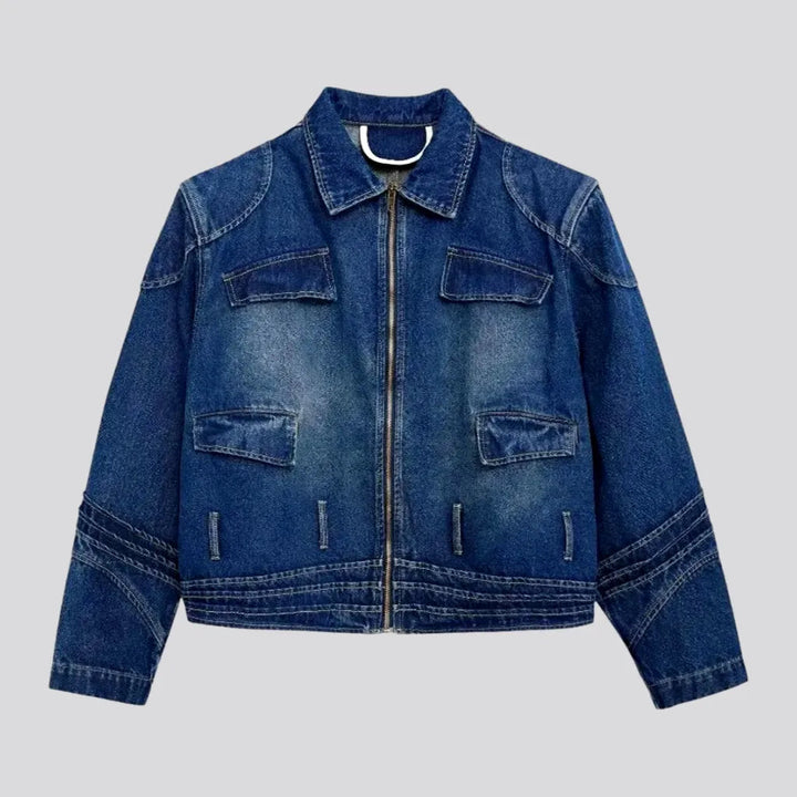 Medium Wash Sanded Stylish Men's Denim Jacket | Jeans4you.shop