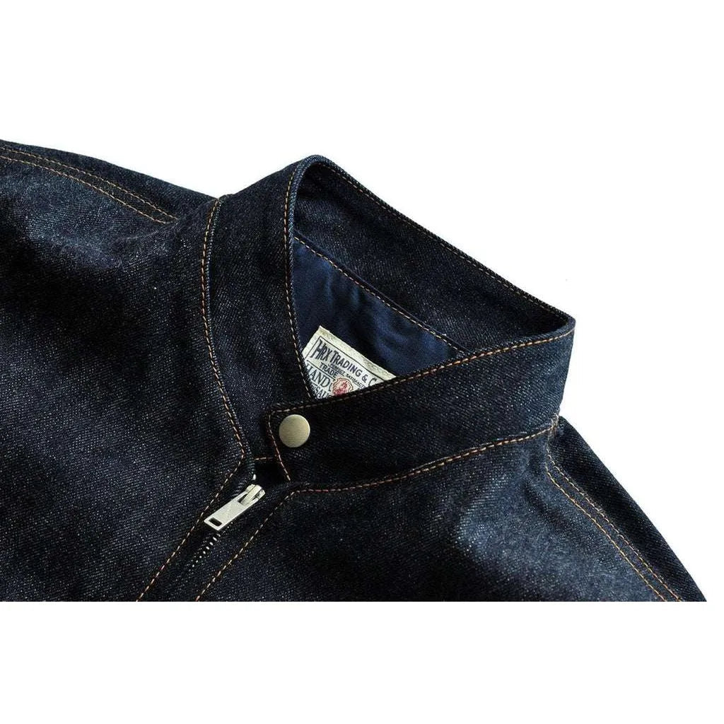 Mens slim riding jean jacket