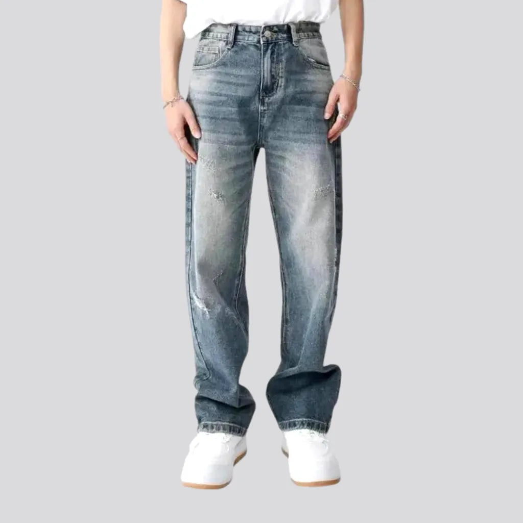 Mid Rise Whiskered Street Men's Jeans | Jeans4you.shop