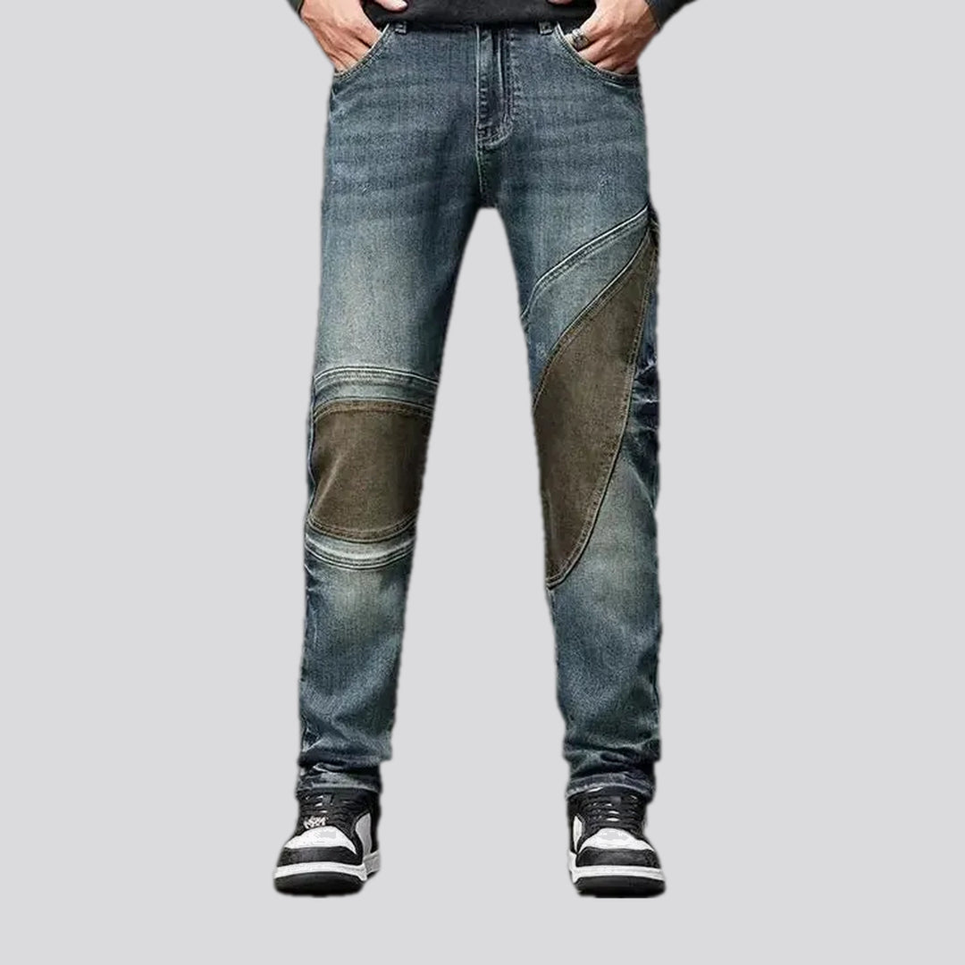 Midweight Slim Fit Panneled Men's Jeans | Jeans4you.shop