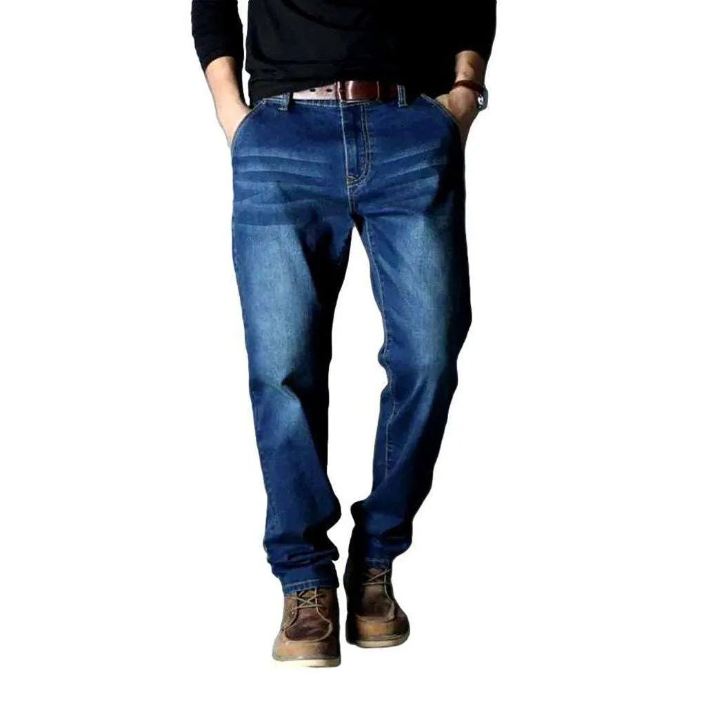 Mobile pocket men's slim jeans