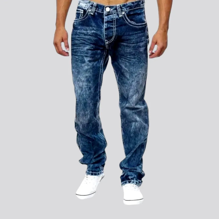 Monochrome Straight Fit Fashion Men's Jeans | Jeans4you.shop