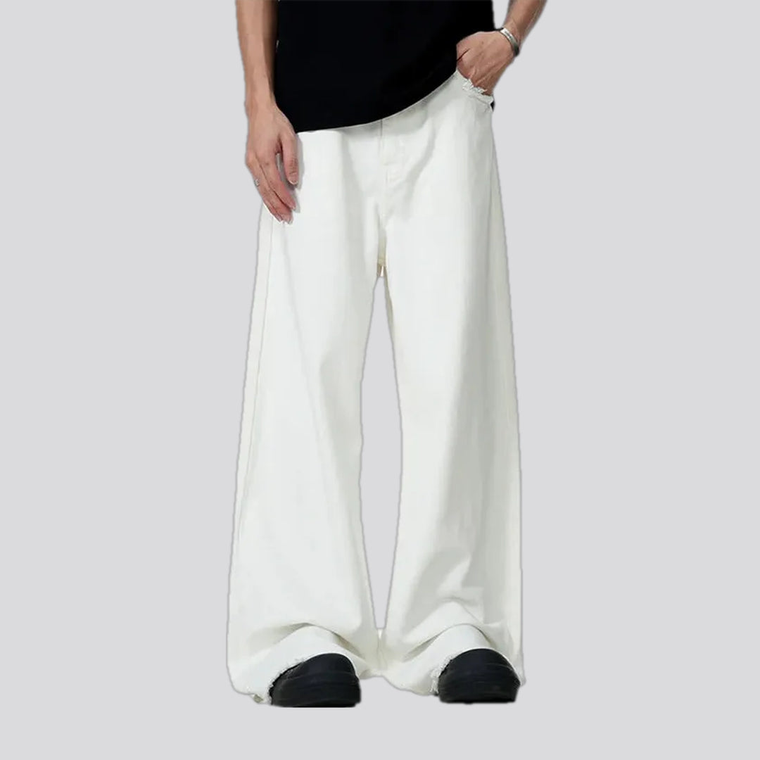 Monochrome Style Slouchy Men's Denim Pants | Jeans4you.shop