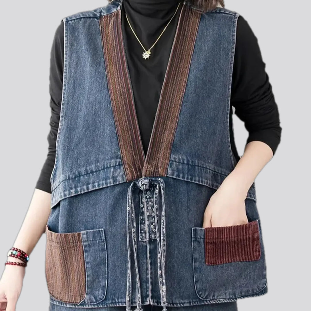 Oversized Women's Jean Vest | Jeans4you.shop