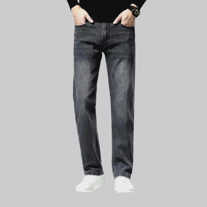 Casual straight cut high waist jeans for men | Jeans4you.shop