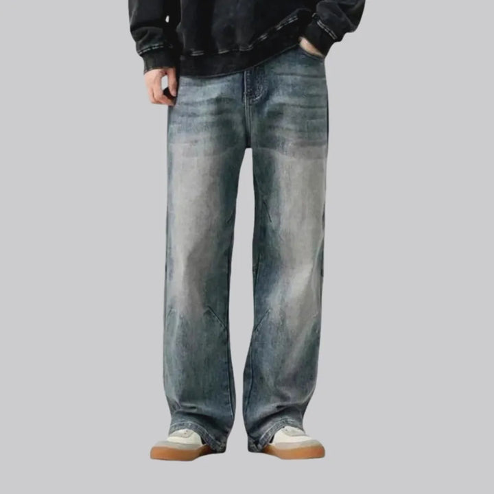 Creased mid rise fashion men's jeans | Jeans4you.shop