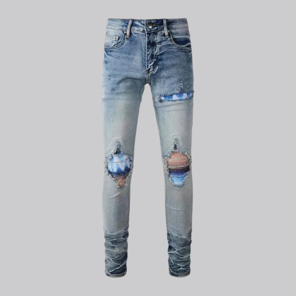 Distressed vintage mid-rise riding men's jeans | Jeans4you.shop