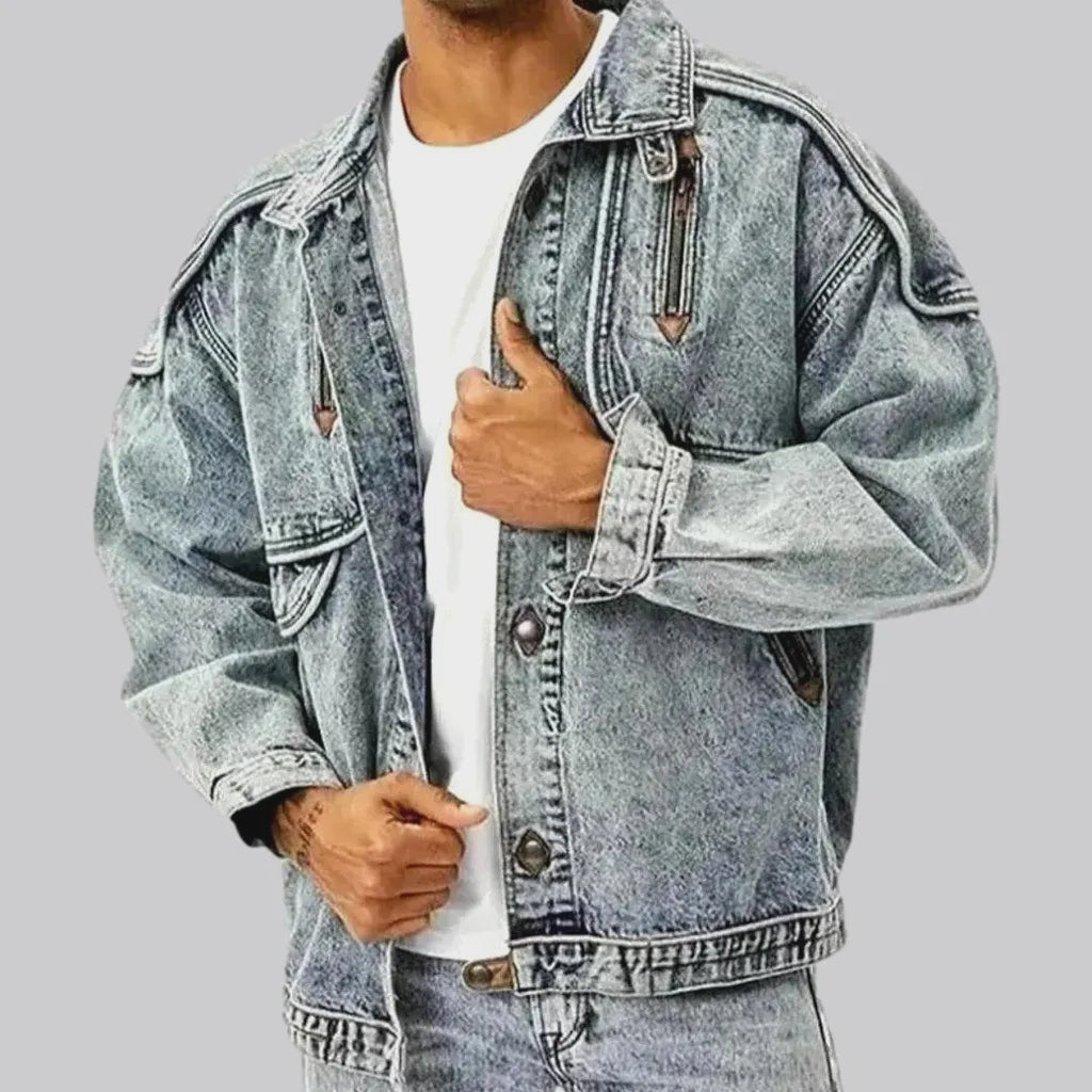 Grunge street style men's denim jacket | Jeans4you.shop