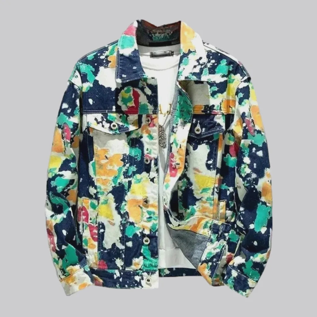Camouflage oversized denim jacket | Jeans4you.shop